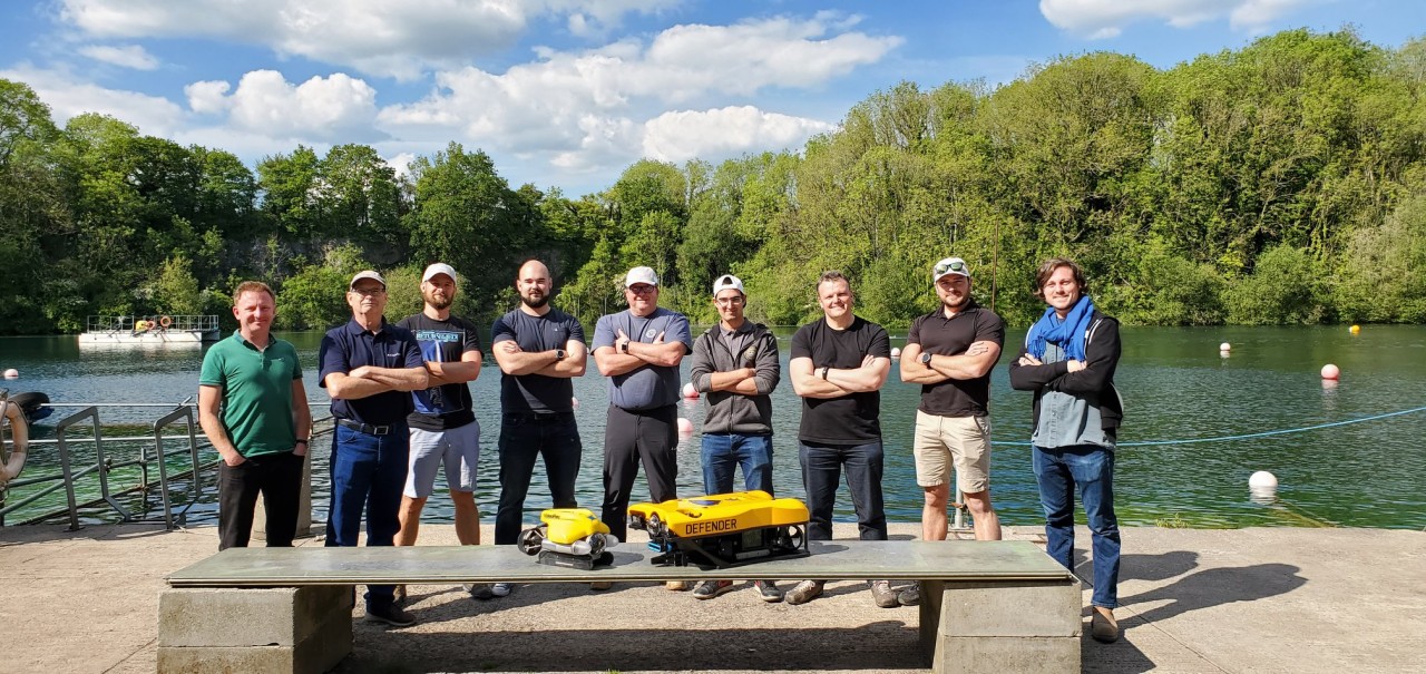 The crew with their ROV.